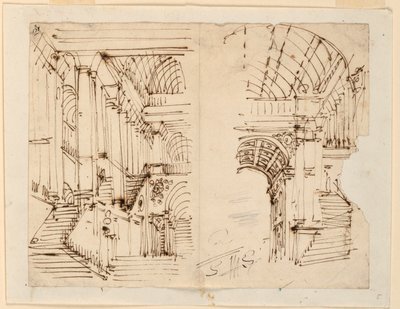 Drawing, Stage Design, Staircases, Early 19th Century by Unknown